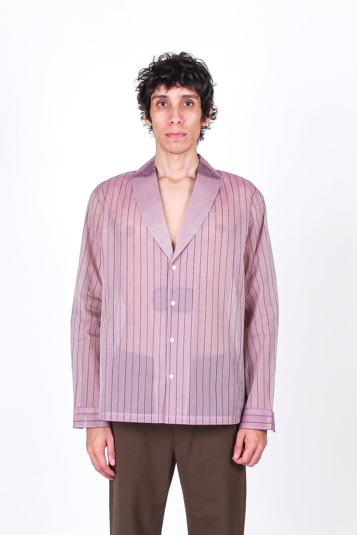 One of One Heirloom Sari Lapel Shirt