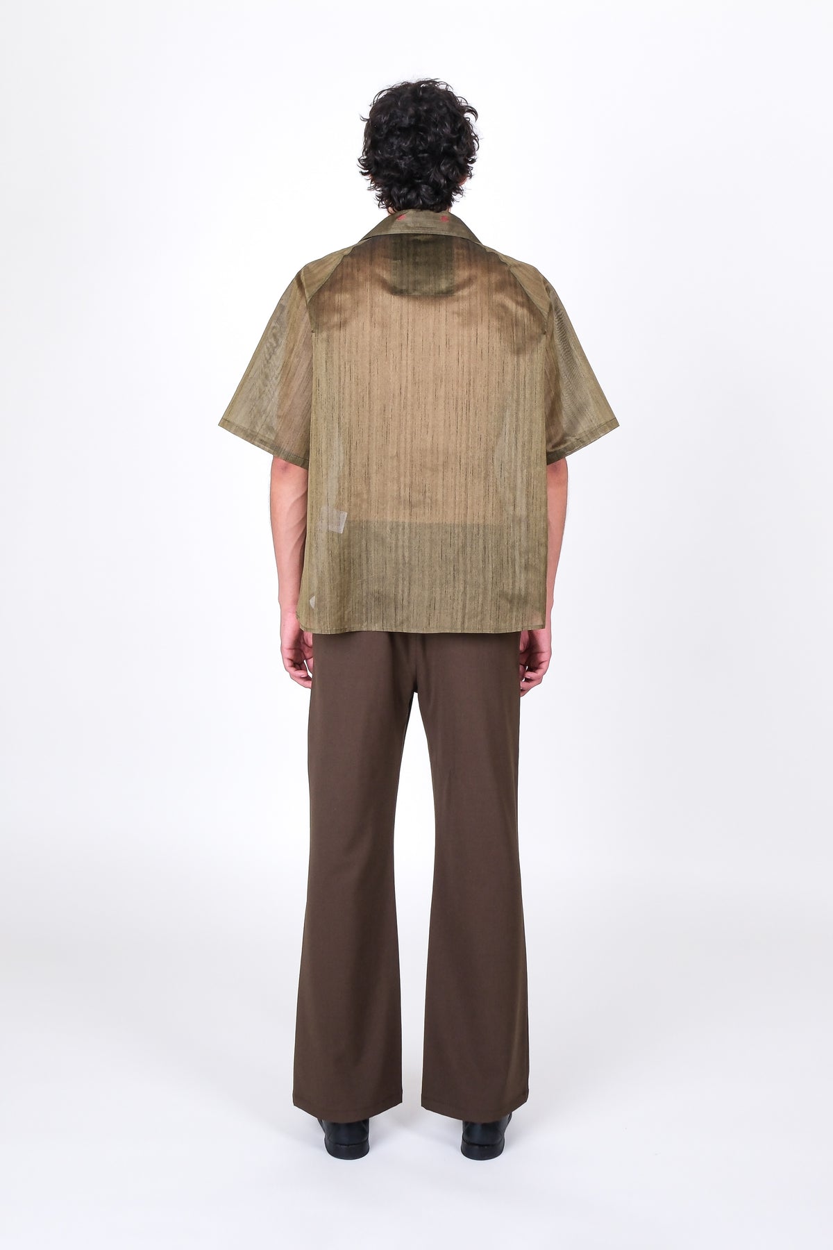 One of One Heirloom Sari Bowling Shirt