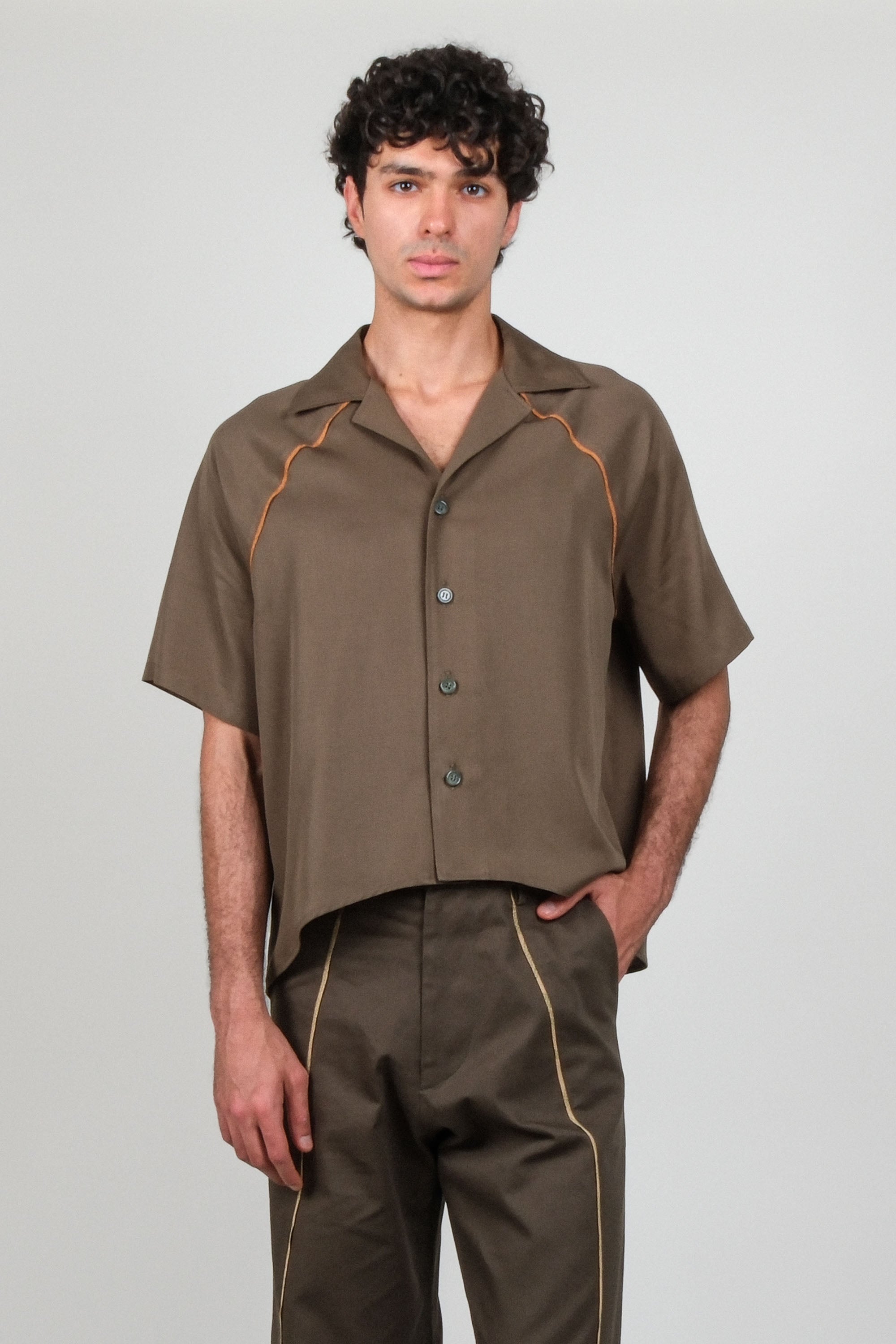 Raglan Sleeve Bowling Shirt