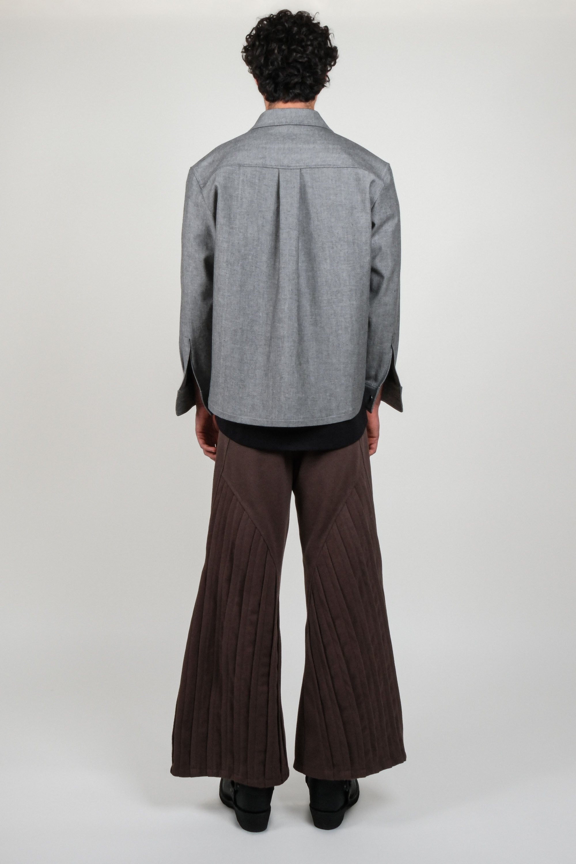 Draped Pocket Denim Jacket