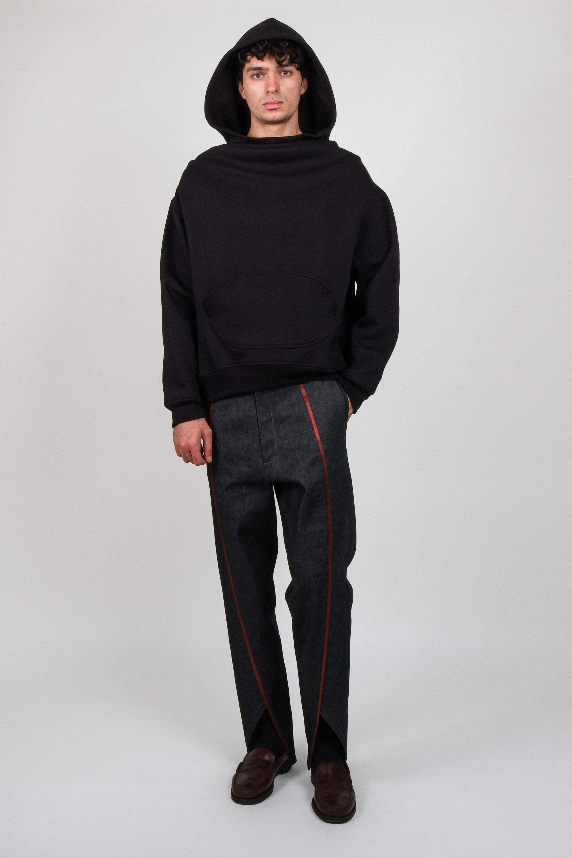 Draped Shoulder Hoodie