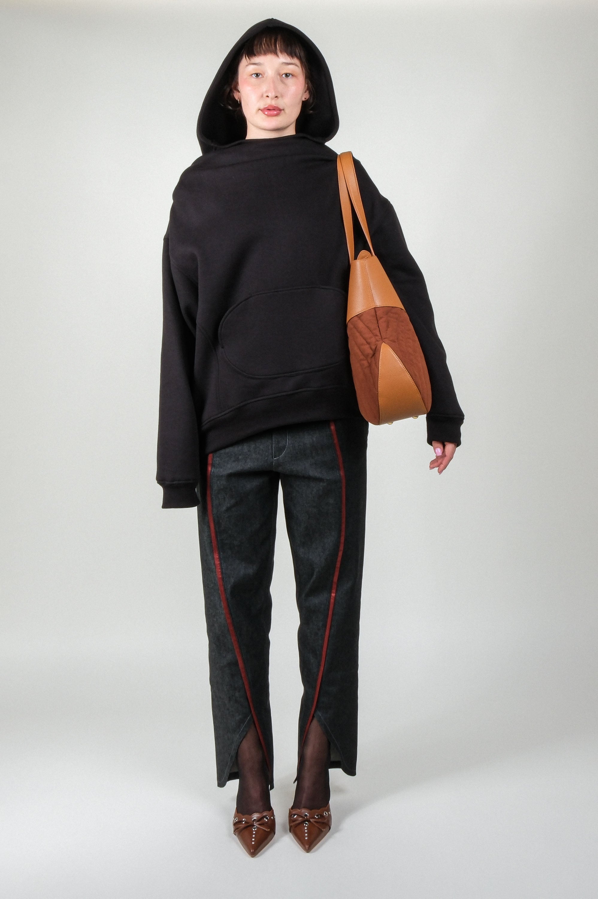 Draped Shoulder Hoodie