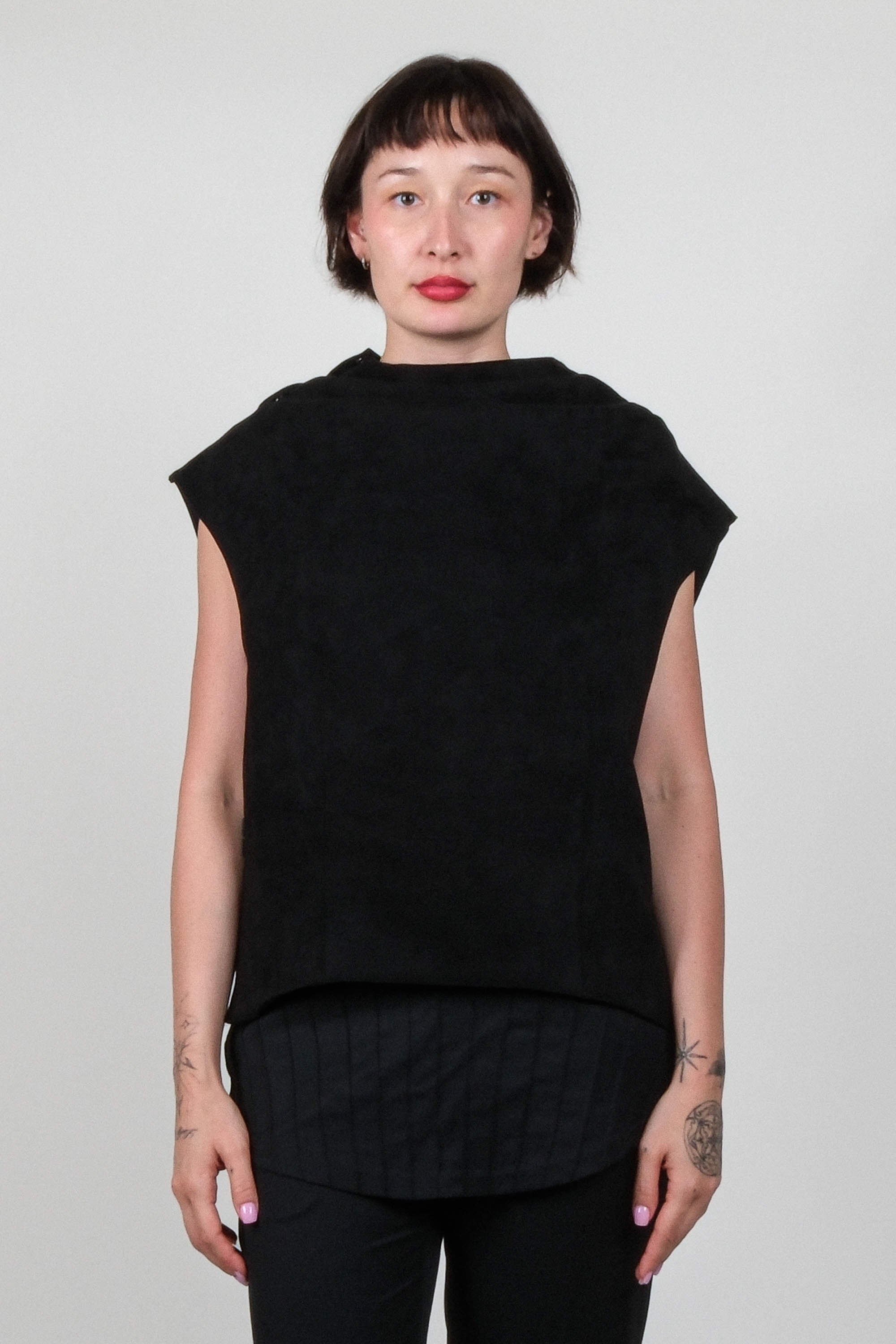 Draped Shoulder Vest