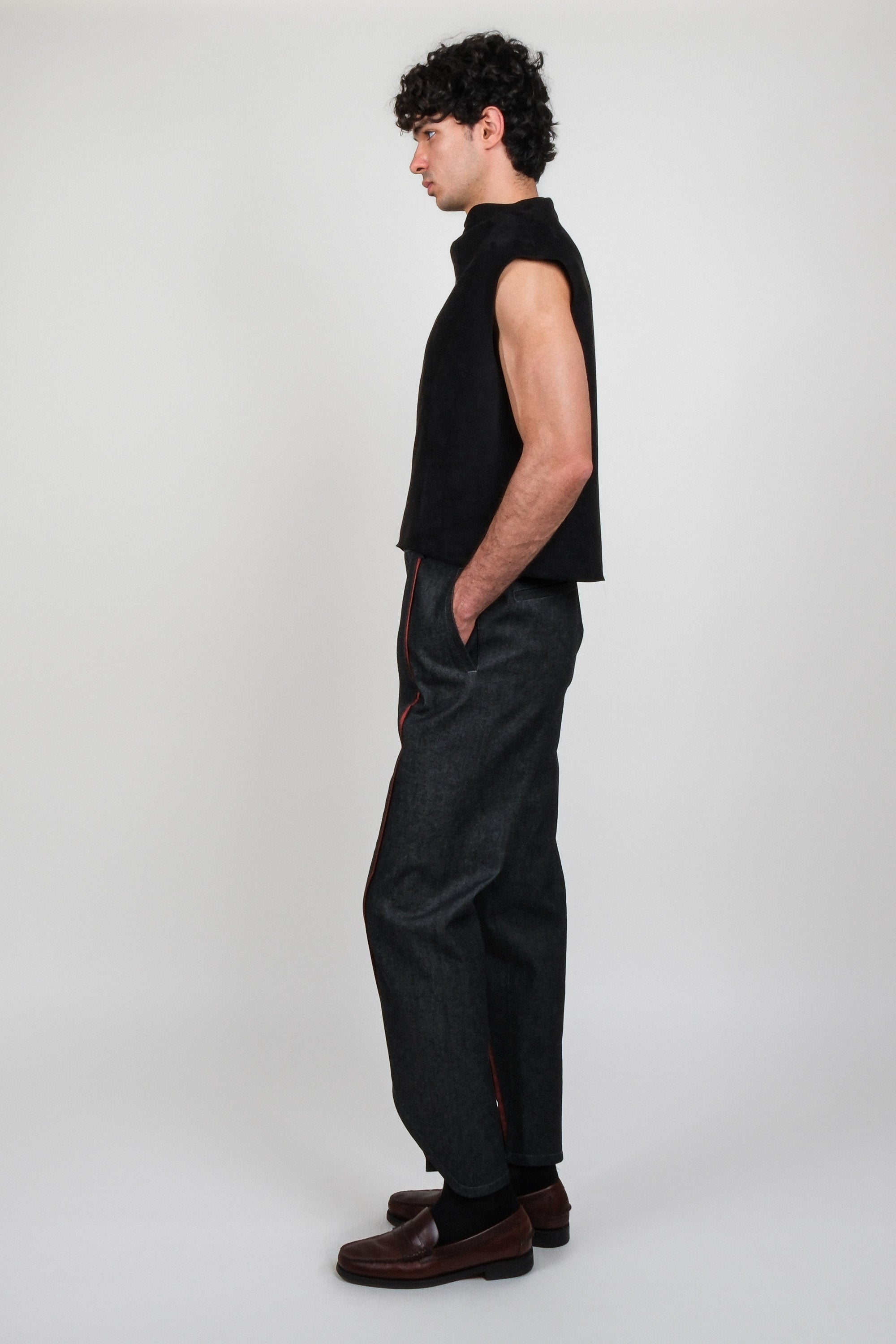 Draped Shoulder Vest
