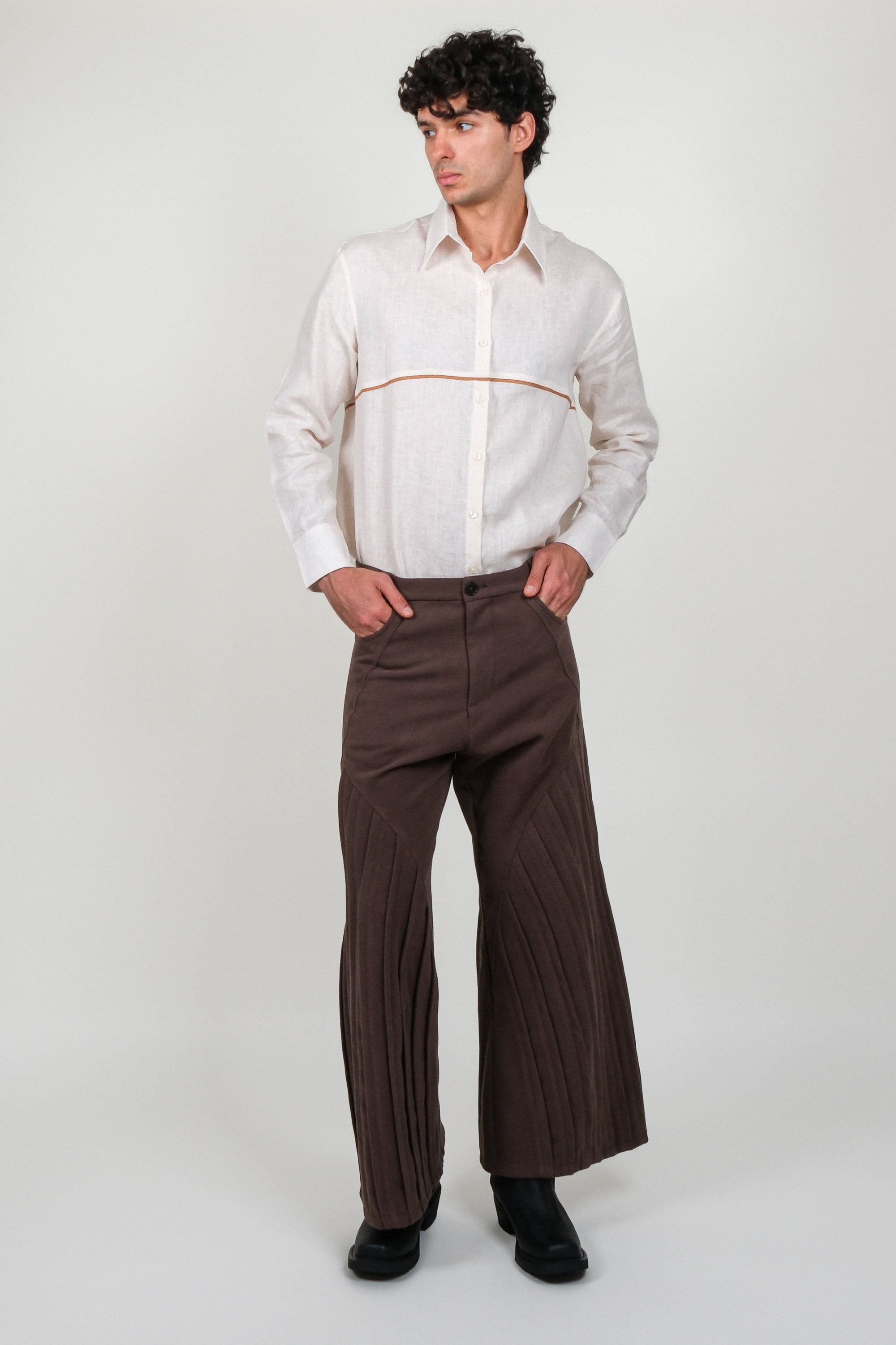 Piping Sculpture Trousers