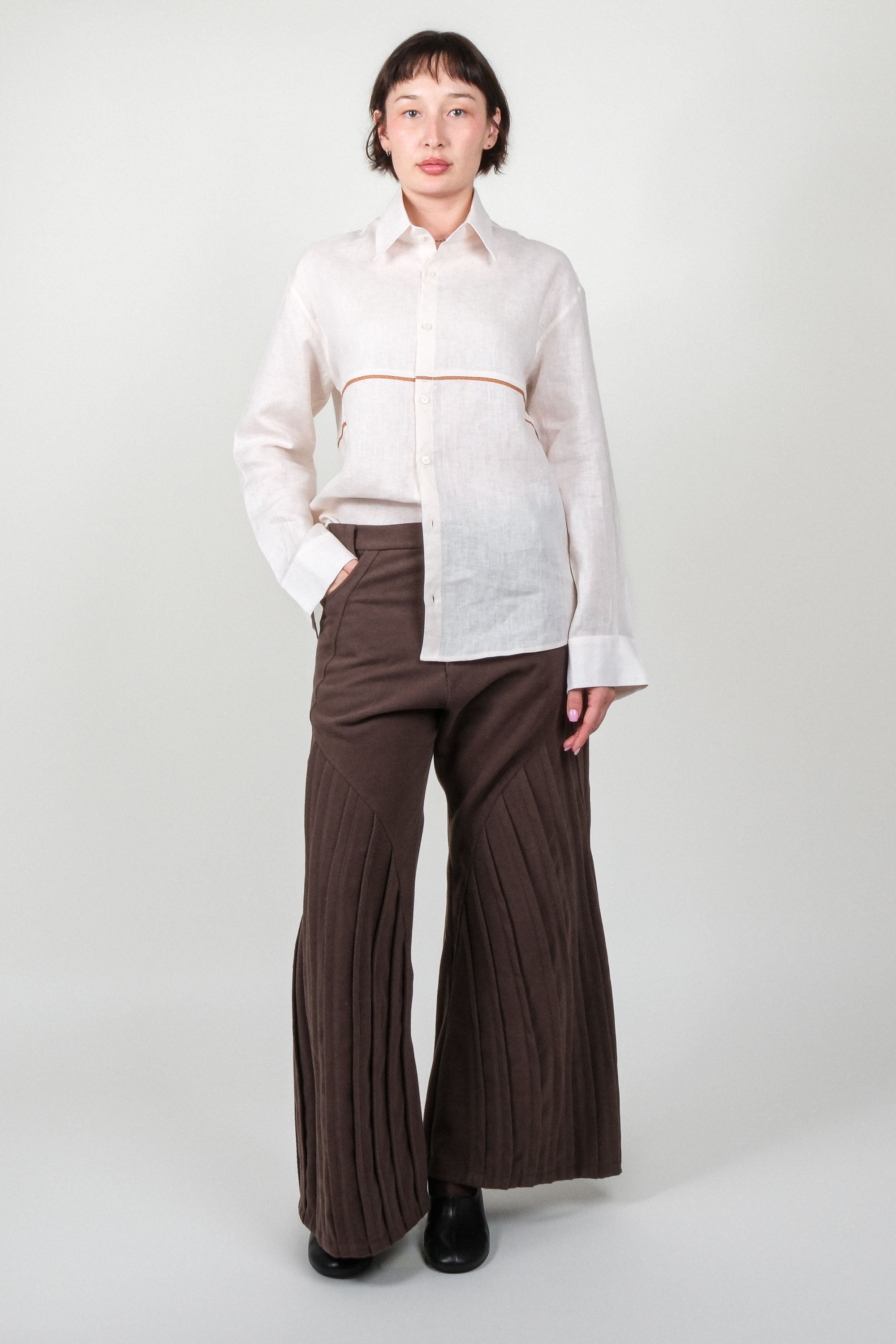 Piping Sculpture Trousers