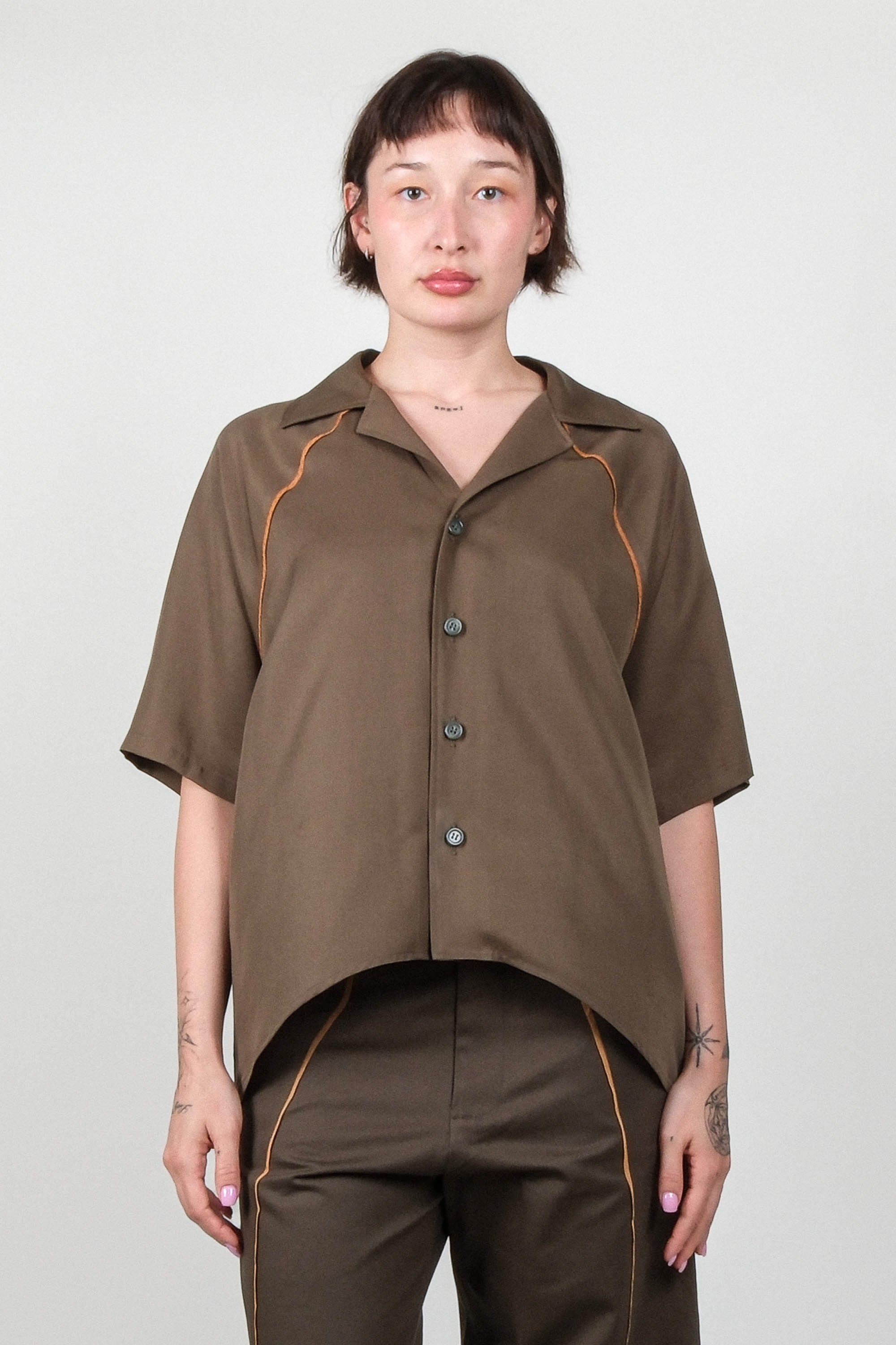 Raglan Sleeve Bowling Shirt