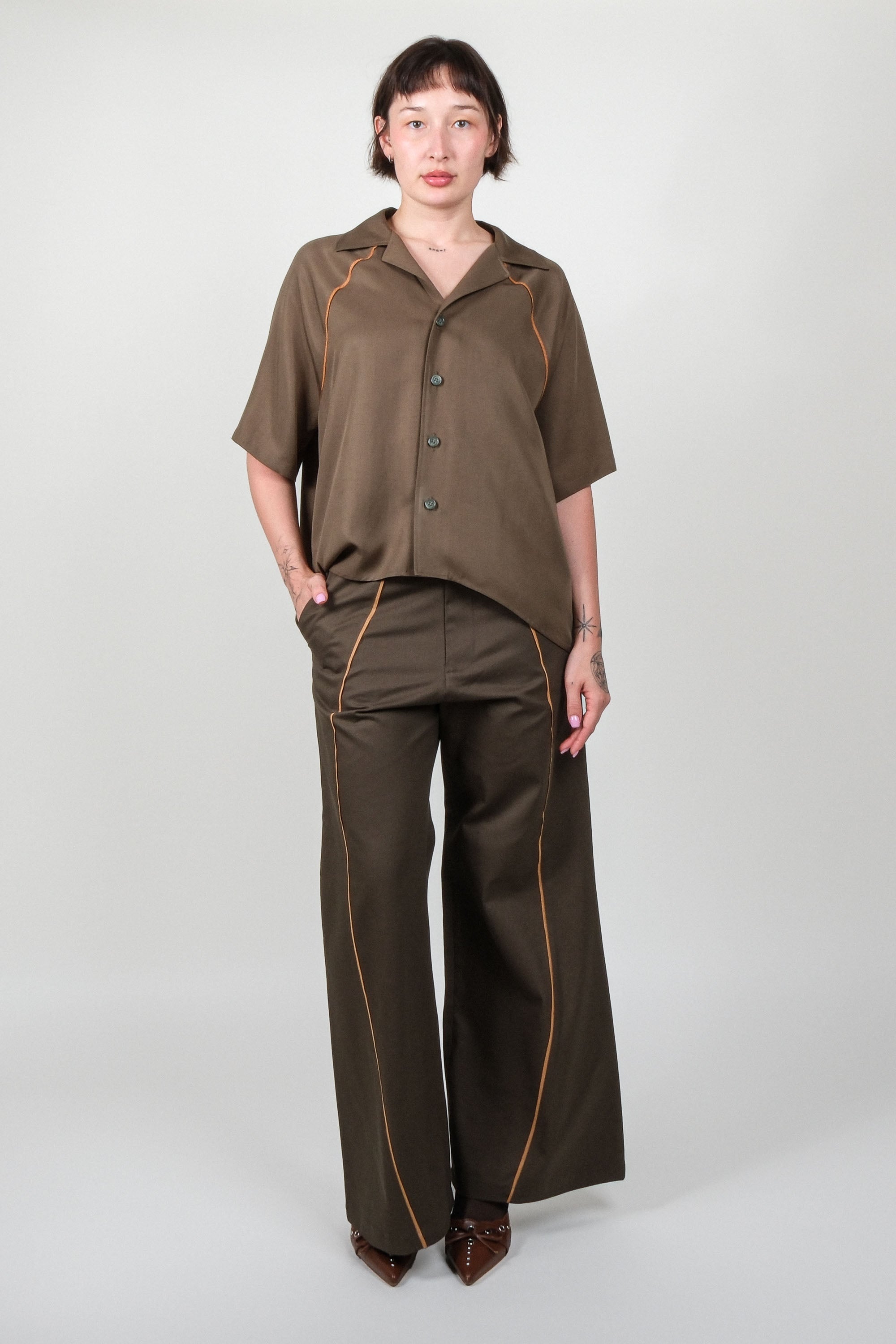 Raglan Sleeve Bowling Shirt