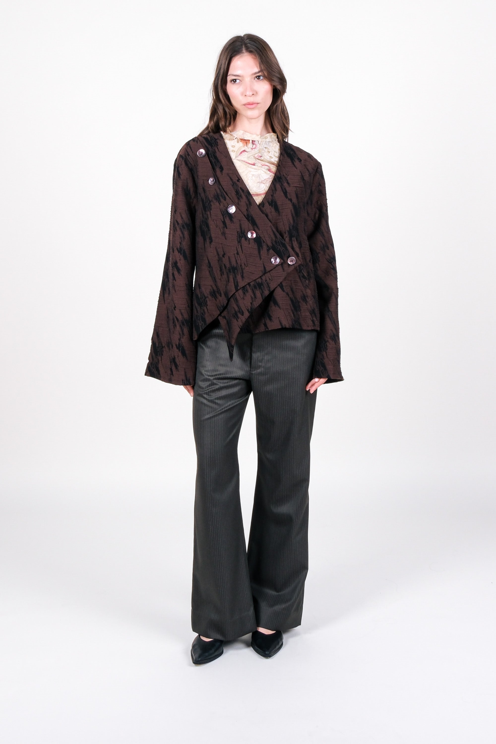 Asymmetric Button Jacket