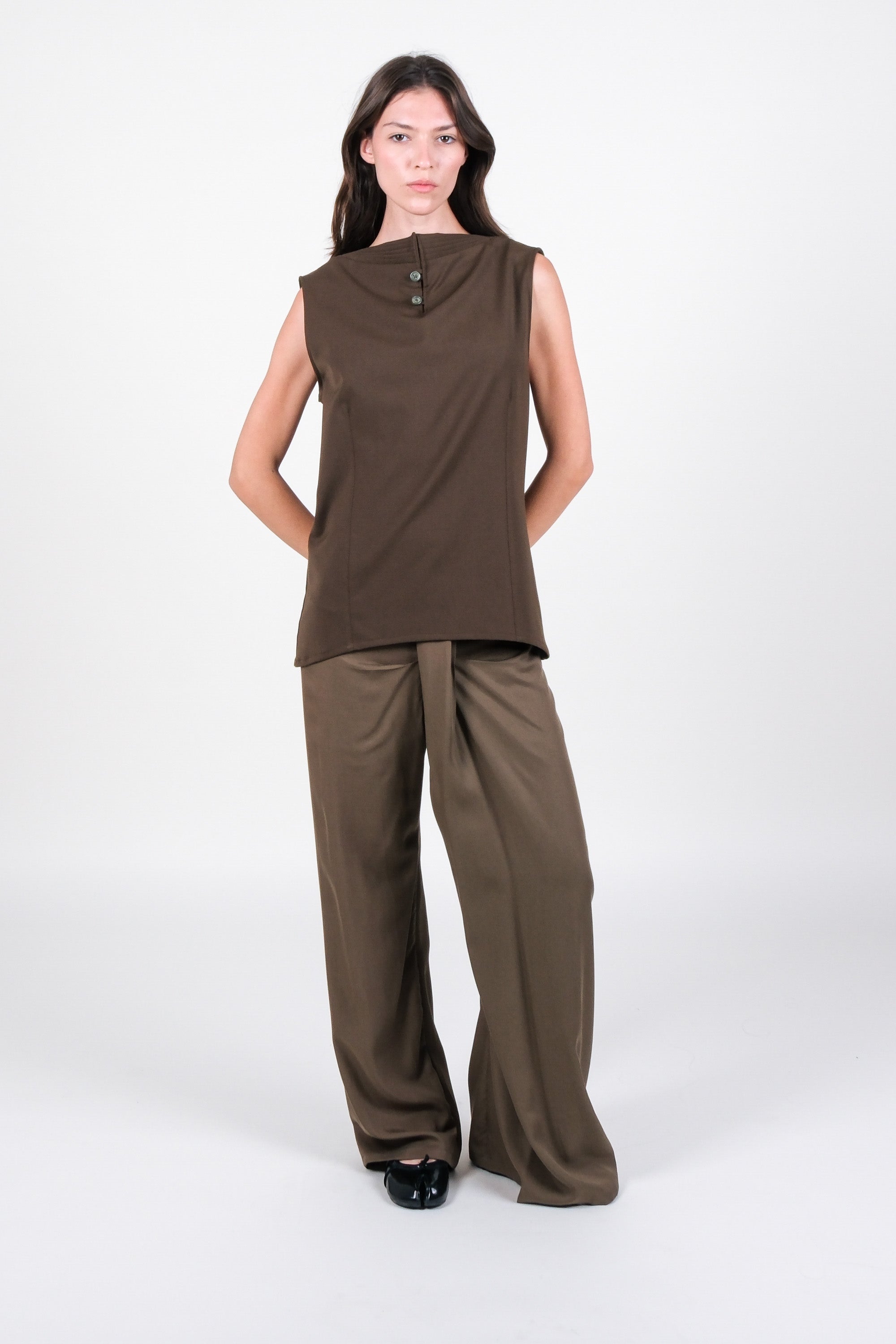Draped Shoulder Top
