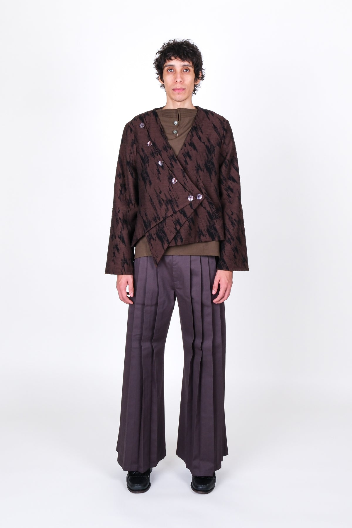 Asymmetric Button Jacket