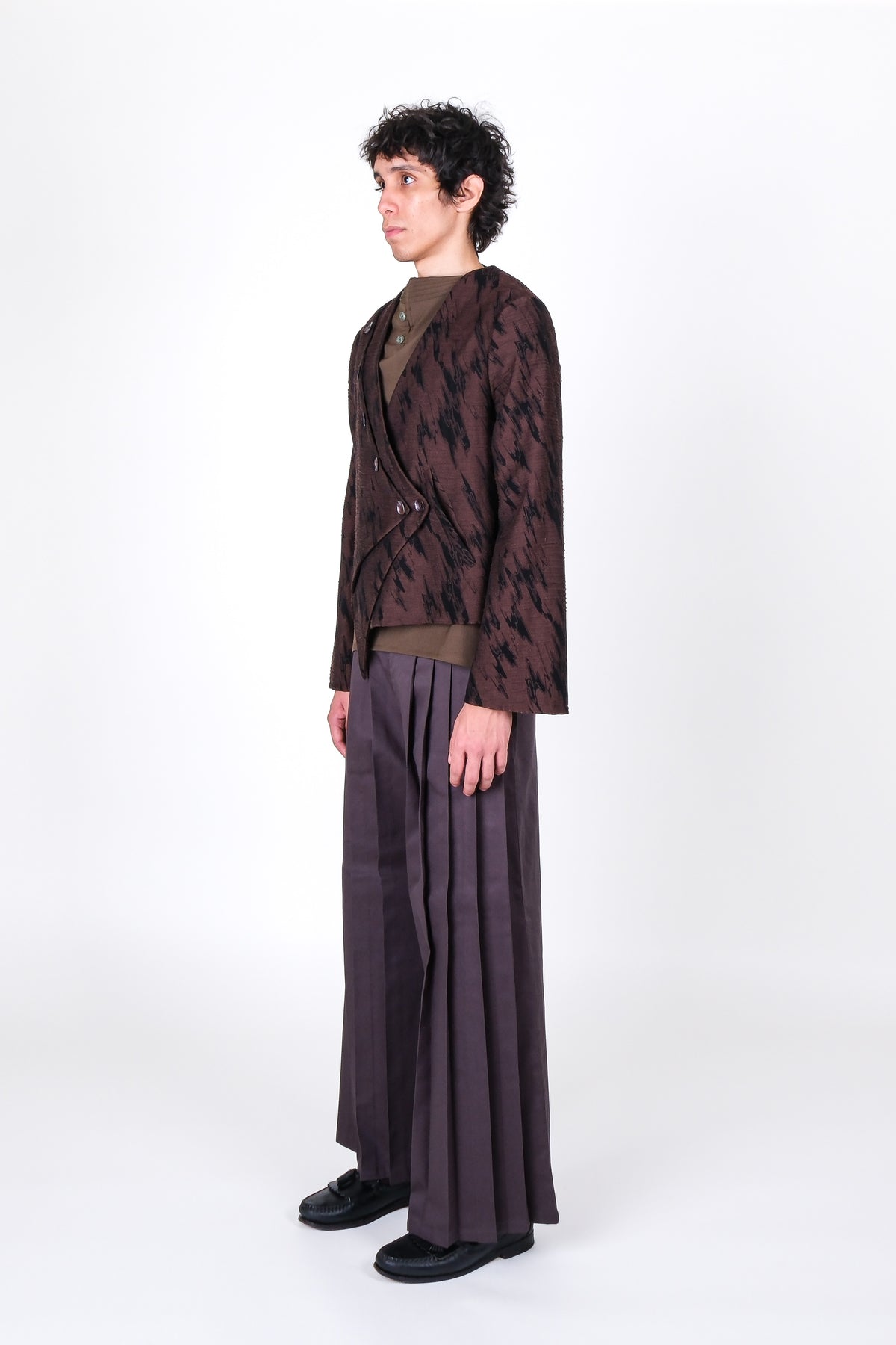 Asymmetric Button Jacket