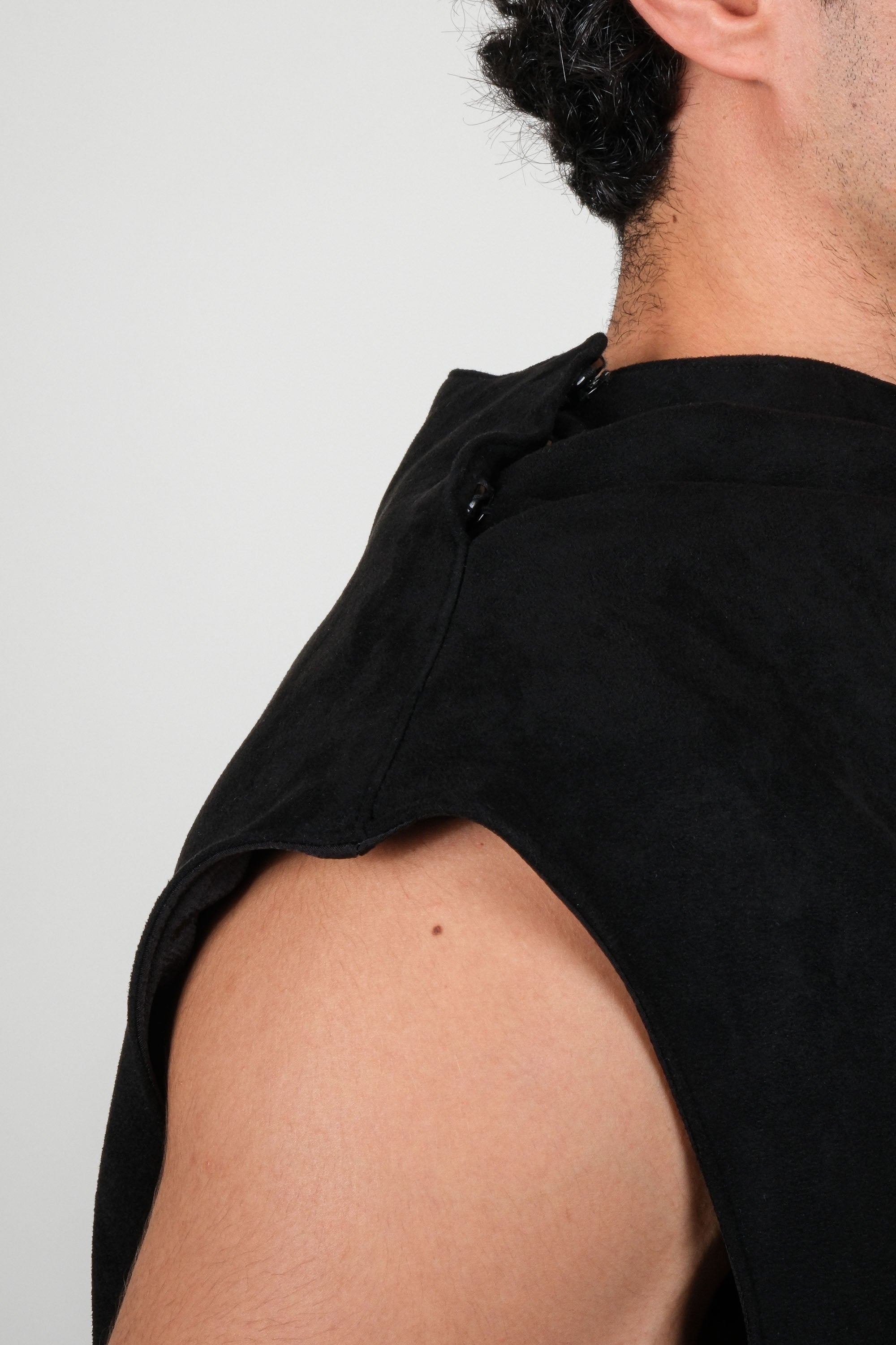 Draped Shoulder Vest