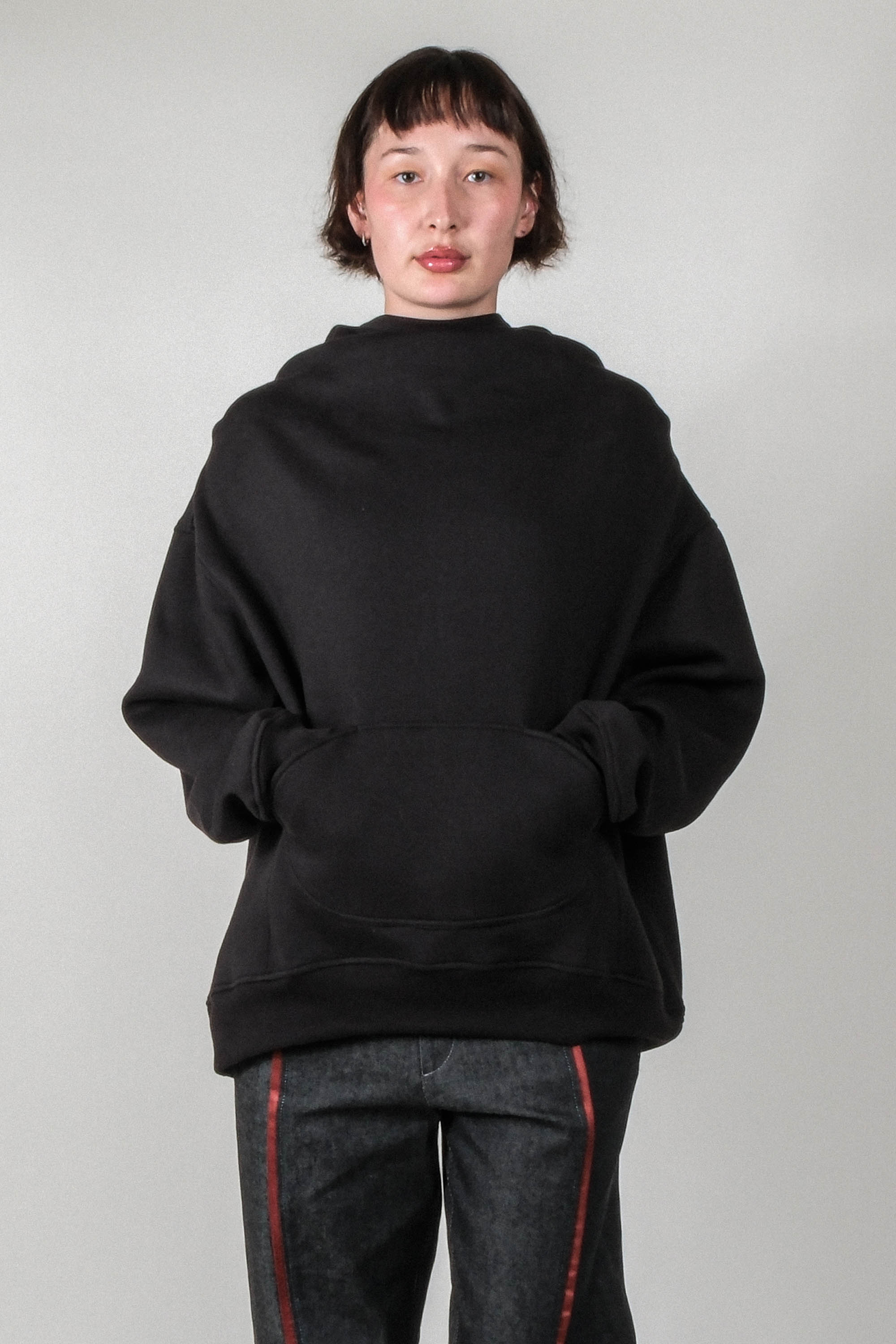 Draped Shoulder Hoodie