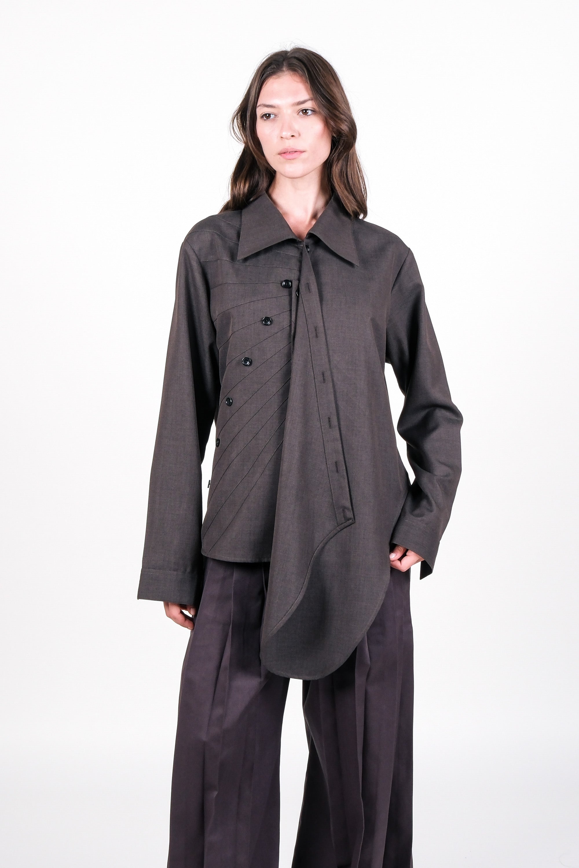 Asymmetric Layered Shirt
